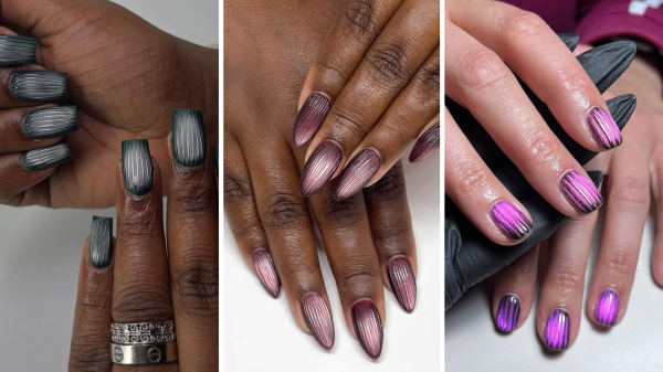 Ribbed-Glass Nails Are 2026’s Fanciest Nail Trend