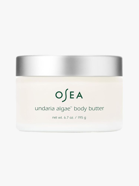 Osea Undaria Algae Body Butter in branded tub component on a light gray background