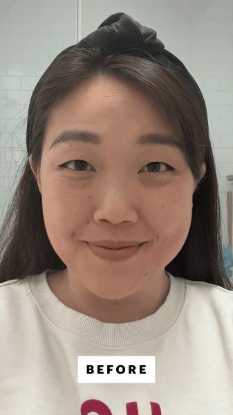 Lee before applying the Haruharu Wonder Black Rice Moisture 5.5 Soft Cleansing Gel